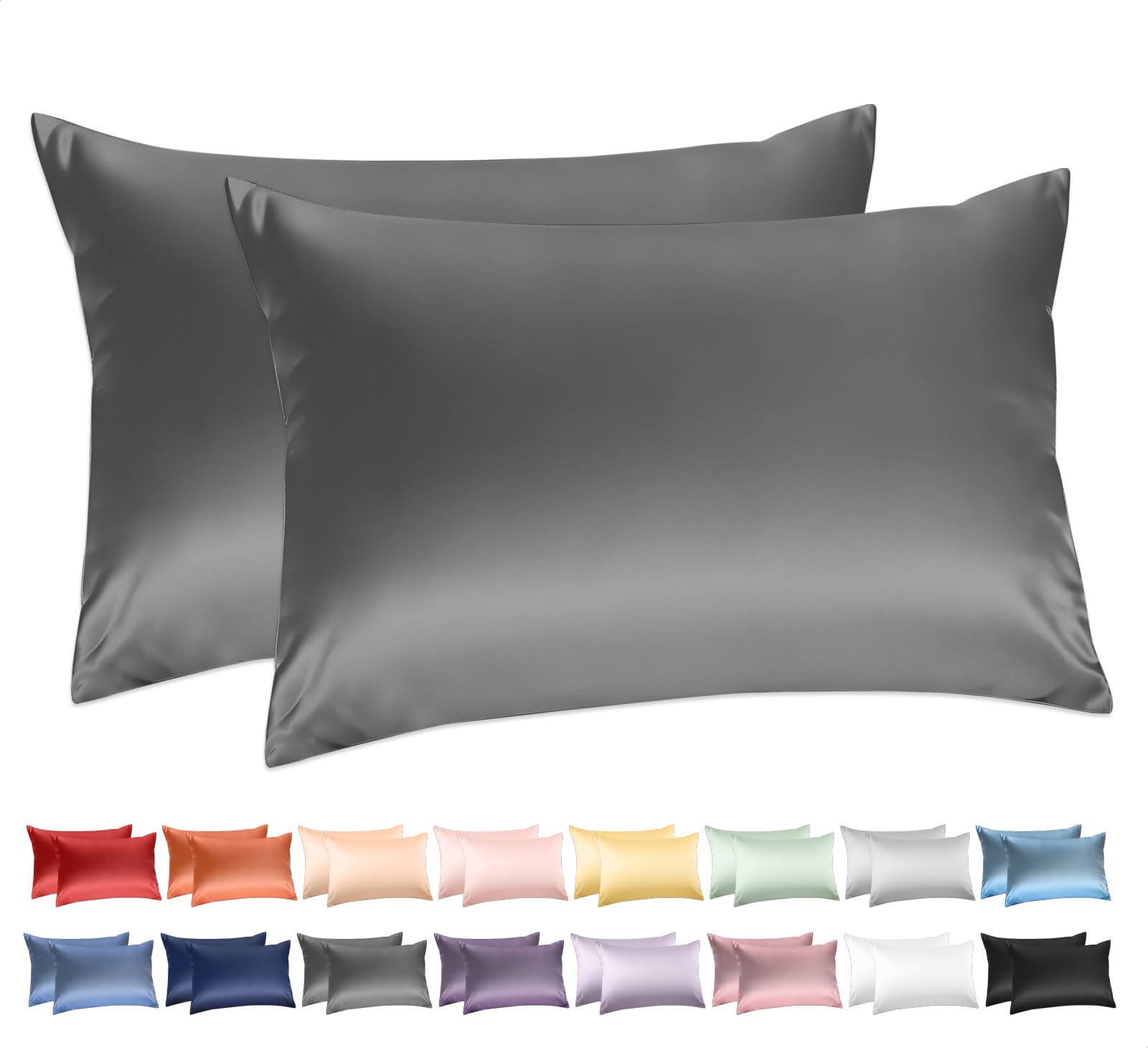100% Cotton Queen Pillowcases Set of 2, Deep Dream 600 Thread Count Pillow Cases, 20x30 Inches, Super Soft and Breathable Envelo