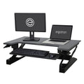 Ergotron - WorkFit-T Standing Desk Converter, Dual Monitor Sit Stand Desk Riser for Tabletops - 35 Inch Width, Black