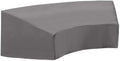 Crosley Furniture Patio Furniture Covers, Waterproof Outdoor Sectional Cover for Half-Moon Sofa, Gray