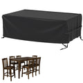 Velway Patio Table Cover Rectangle Waterproof Patio Furniture Cover for Outdoor Table and Chairs 84   Lx52   Wx29   H Oxford Tea