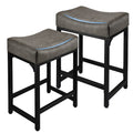 FLYZC Counter Height Bar Stools Set of 2, 24 Inch Stools for Kitchen Counter with Soft Cushion Bar Stools and Barstools Steel Fr