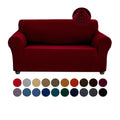 Joccun Red Dahlia Polyester Spandex Waterproof Solid Stretch Sofa Cover