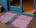 3 X 5 Blush And Mint Green Abstract Washable Indoor Outdoor Area Rug