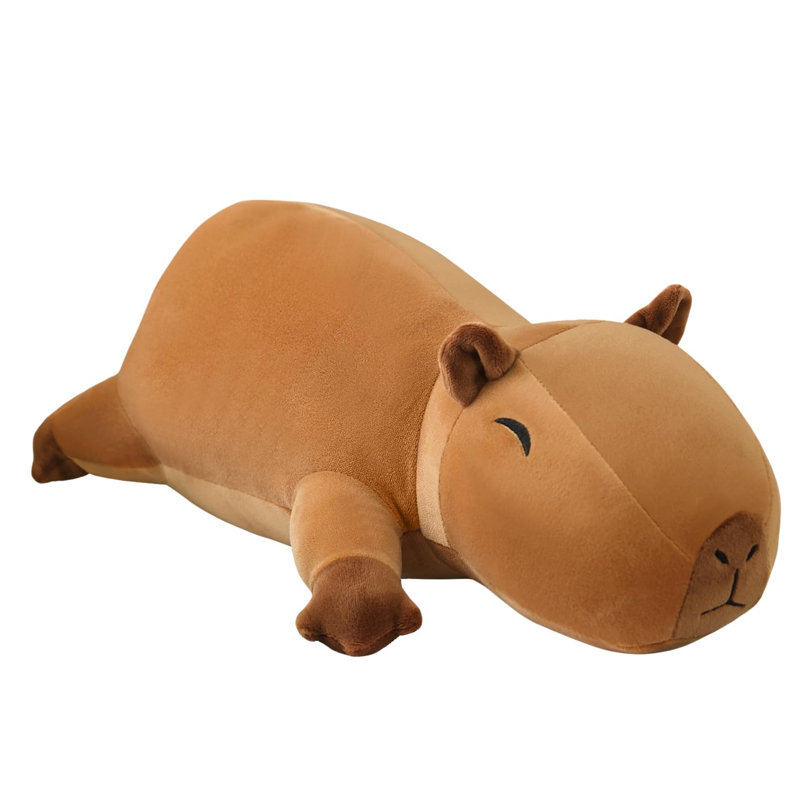 SQEQE Weighted Capybara Plush, Weighted Capybara Stuffed Animal, Cute Plushies Soft Pillow Toy Gift for Kids Adults 23.6 Inch, 3