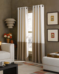 Curtainworks 1Q80370GWT Kendall Curtain Panel, 84L x 52W, White/Dark Grey,Single Panel.