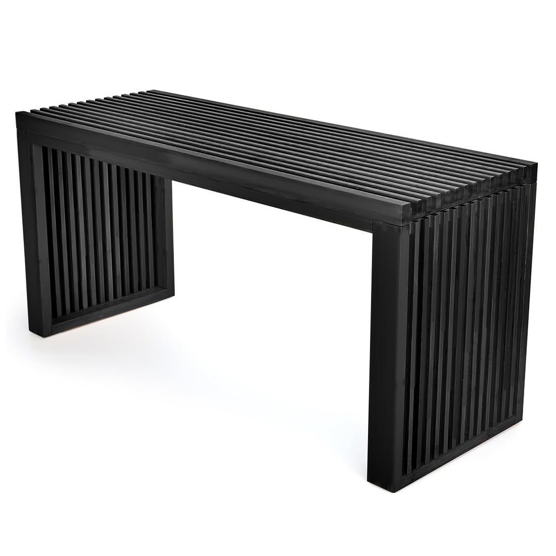 APRTAT Bamboo Dining Bench, 35 inch Farmhouse Decor Indoor Kitchen Table Bench, Entryway Shoe Rack Bench, Outdoor Bench, Solid B
