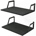 SRIWATANA Floating Shelves Wall Mounted Set of 2 Rustic Wood Shelves with Large Capacity(Black