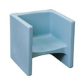 Childrens Factory 3-in-1 Cube Chair for Kids, Flexible Seating Classroom Furniture, 1-Pack, Fog Blue