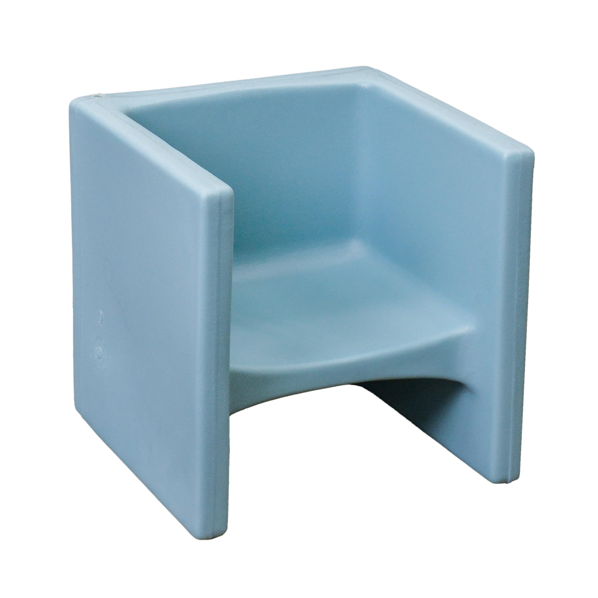 Childrens Factory 3-in-1 Cube Chair for Kids, Flexible Seating Classroom Furniture, 1-Pack, Fog Blue