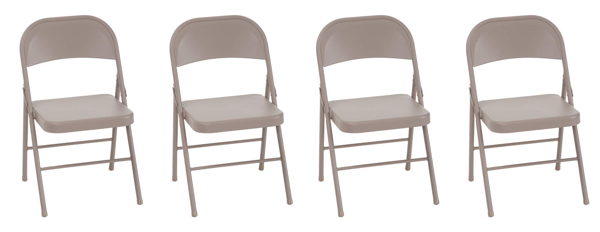 COSCO Steel Folding, Tan, 4-Pack Chair,