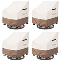 SoloToo Patio Chair Covers Waterproof Patio Furniture Covers, 27.5W x 32.6D x 36H Inches Swivel Outdoor Chair Cover 4 Pack (Beig