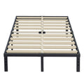 ZIYOO Queen Bed Frame 14 inch High 3 Inches Wide Wood Slats with Heavy Duty 3500 Pounds Support for Mattress, No Box Spring Need