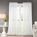 Dreaming casa Solid Sheer curtains Draperies White Rod Pocket 2 Panels 72 W x 96 L