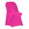 Peomeise Stretch Spandex Folding Chair Cover for Wedding Party Dining Banquet Event (Fuchsia,6pcs)