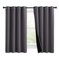NICETOWN 100% Blackout Curtains with Black Liners, Thermal Insulated Full Blackout 2-Layer Lined Drapes, Noise Cancellation Wind