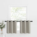 NICETOWN Kitchen Window Valances for Half Window, Farmhouse Grommet Window Tiers for Living Room, Room Darkening Country Small C