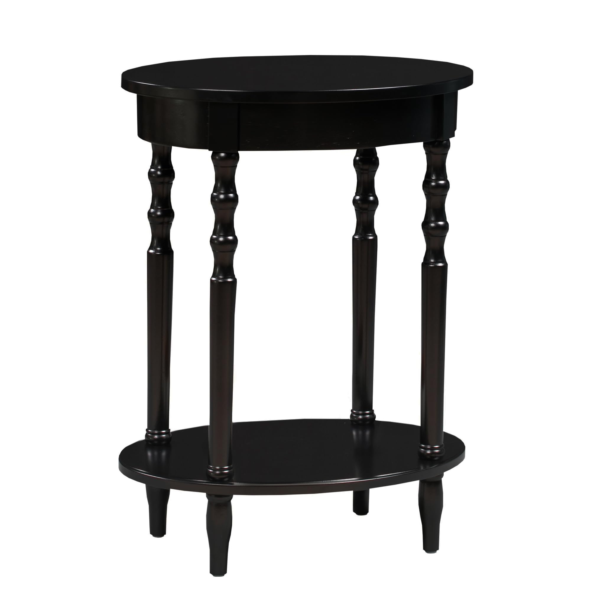 Convenience Concepts Accents Brandi Oval End Drawer 20.5 Classic Living Room Side Table with Storage Shelf, Bedroom Nightstand, 