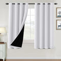 H.VERSAILTEX 100% Blackout Curtains for Bedroom Thermal Insulated Blackout Curtains 63 inch Length Heat and Full Light Blocking 