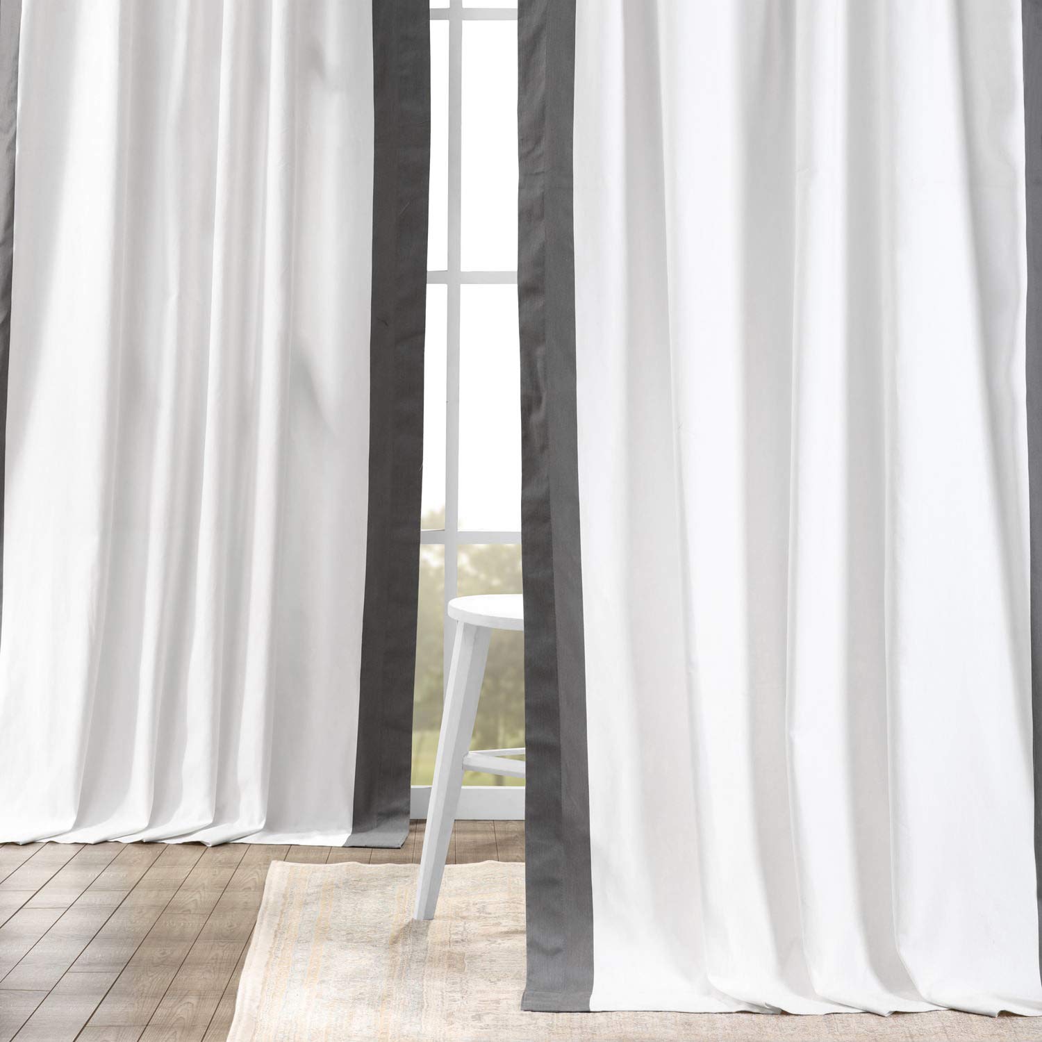 HPD Half Price Drapes Panama Cotton Curtains for Living Room, Bedroom 50 X 96, PRCT-VC1714-96 (1 Panel) Fresh Popcorn and Millst
