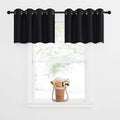 NICETOWN Blackout Tiers Drapes for Small Window - Functional Plain Grommet-Top Window Treatment Curtains for Cafe/Office/Hallowe