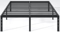 NEW JETO Metal Bed Frame,Queen Size Bed Frame with Storage Space,Heavy Duty Sturdy Mattress Foundation,Easy Assembly,No Box Spri