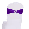 Howhic Pack of 60 Spandex Chair Sashes Bows Stretch Chair Cover Band with Buckle Slider Universal Elastic Chair Ties for Wedding