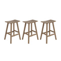 Costaelm All-Weather Bar Stools Set of 3, 29 Height Outdoor Bar Stools, Adirondack Poly Patio Bar Stool for Patio, Deck, Kitchen