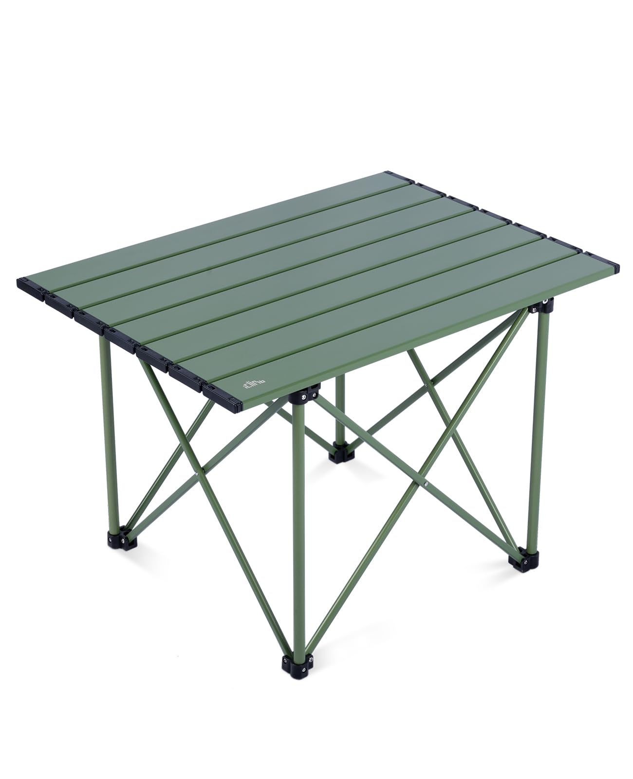 iClimb Ultralight Compact Camping Folding Table with Carry Bag (Reinforced Green - L)