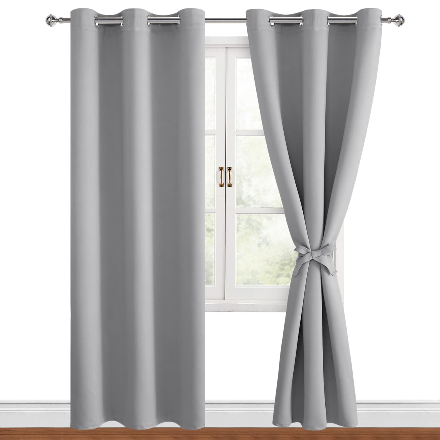 Hiasan Blackout Curtains for Bedroom, 38 x 84 Inches Long - Thermal Insulated & Light Blocking Window Curtains for Living Room, 