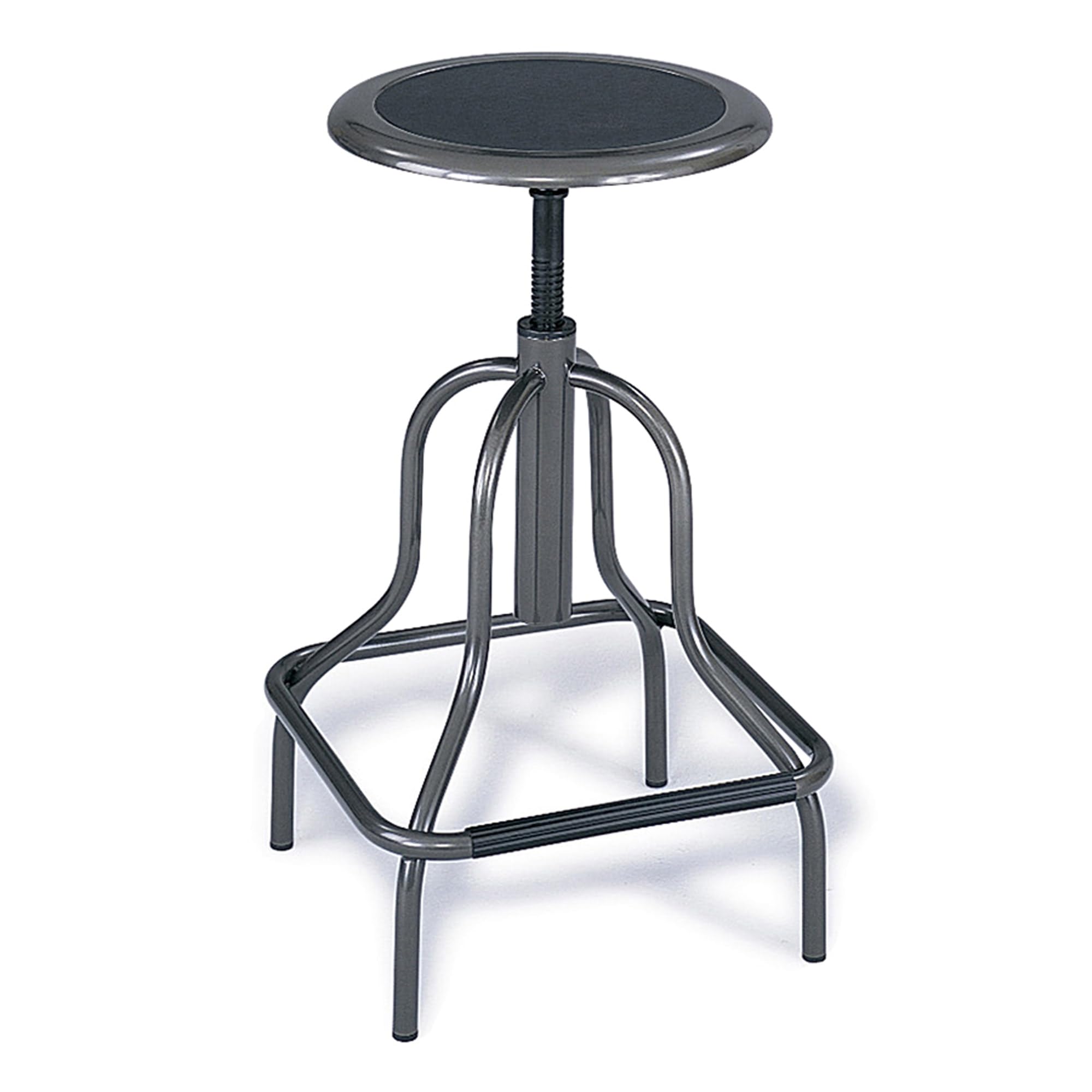 Safco Products Diesel Extended-Height Stool 6665, Industrial Style, Steel Frame, Padded Seat, Height-Adjustable