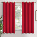 YoungsTex Red Blackout Curtains for Bedroom 52 x 63 Inches Long - Thermal Insulated Drapes with Grommet Room Darkening Privacy f