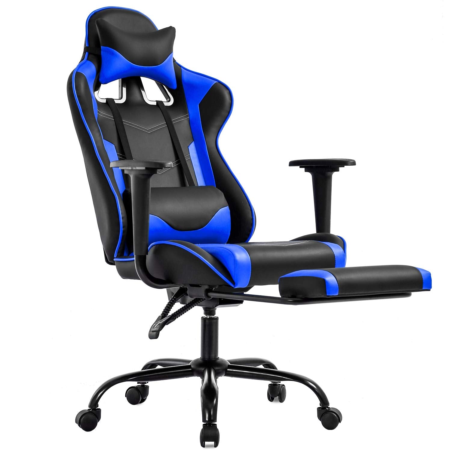 BestOffice Gaming Chair with Footrest,Ergonomic Office Chair,Adjustable Swivel Desk Chair,Reclining Computer Lumbar Support and 