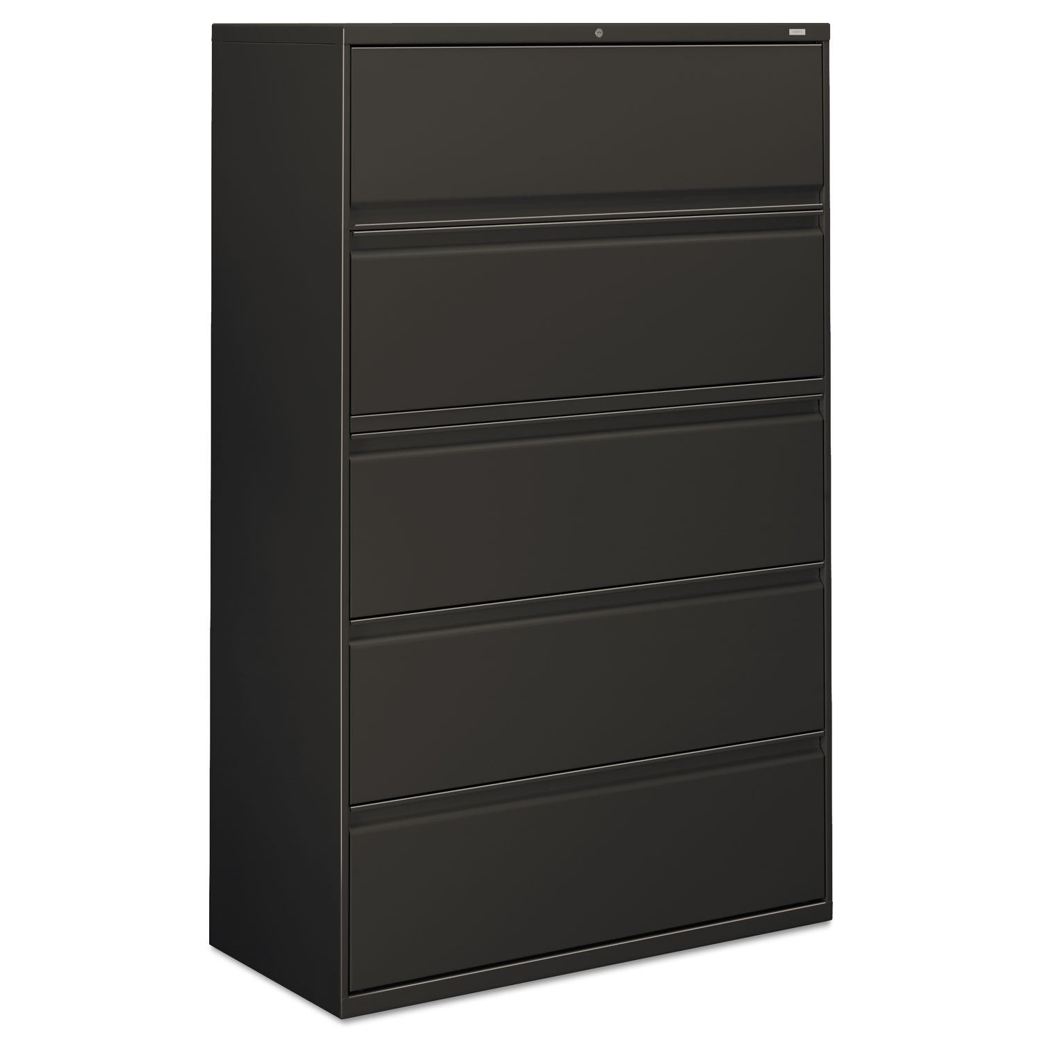 HON 895LS 800 Series Five-Drawer Lateral File, Roll-Out/Posting Shelves, 42 x 67, Charcoal