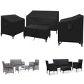 Kovshuiwe Patio Furniture Covers,4-Piece Outdoor Veranda Patio Garden Furniture Covers Set Waterproof - Upgraded 420D Heavy Duty