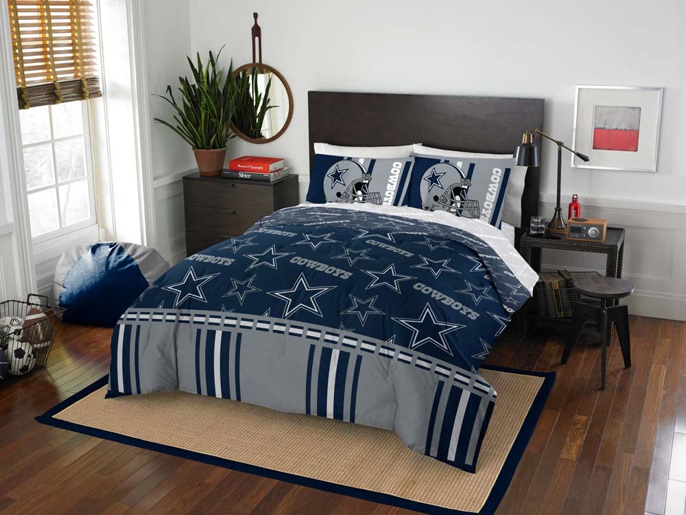 Officially Licensed NFL Dallas Cowboys Queen Bed In a Bag Set, 86 x 86