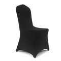 Peomeise Stretch Spandex Chair Cover for Wedding Party Dining Banquet Event (Black, 25)