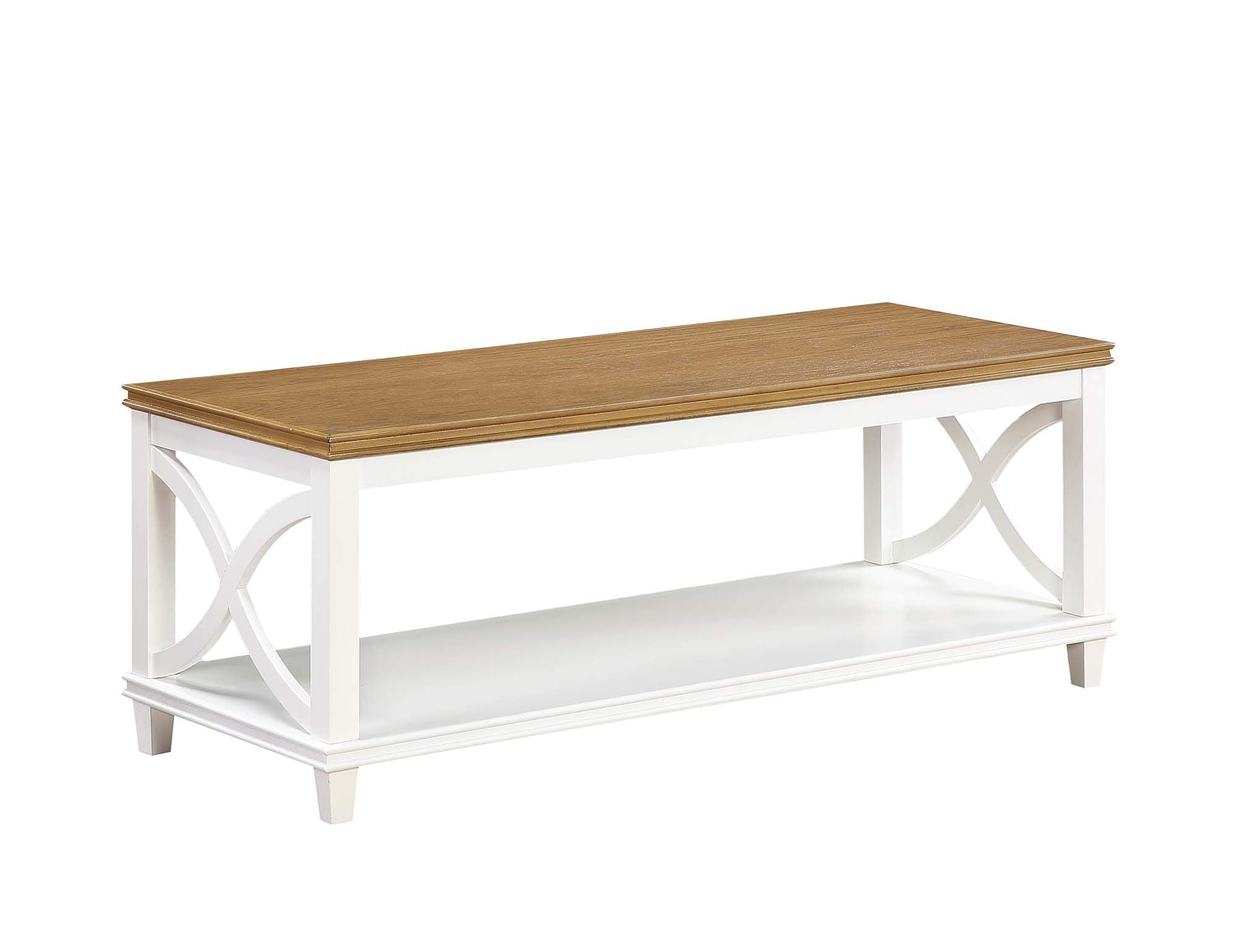 Convenience Concepts Florence Coffee Table, Driftwood/White