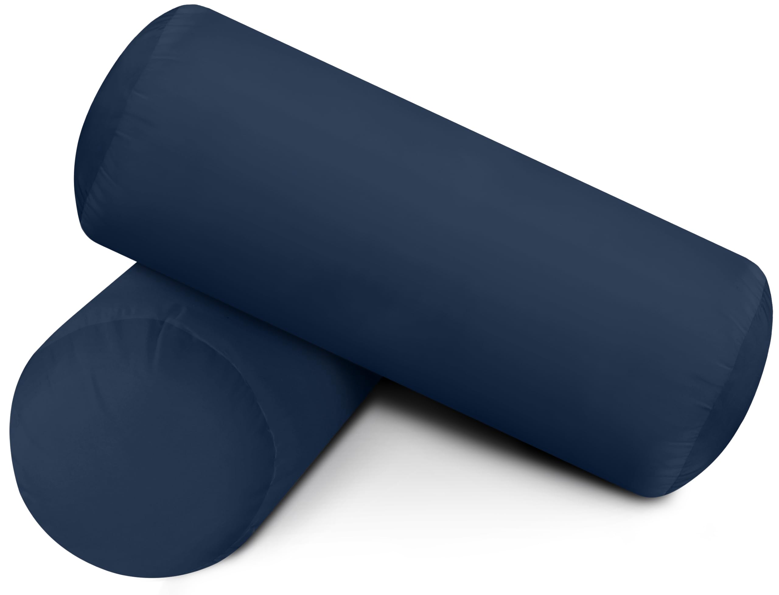 Utopia Bedding Bolster Pillows Insert (Pack of 2, Navy) - 6 x 16 Inches Bed and Couch Pillows - Indoor Decorative Pillows