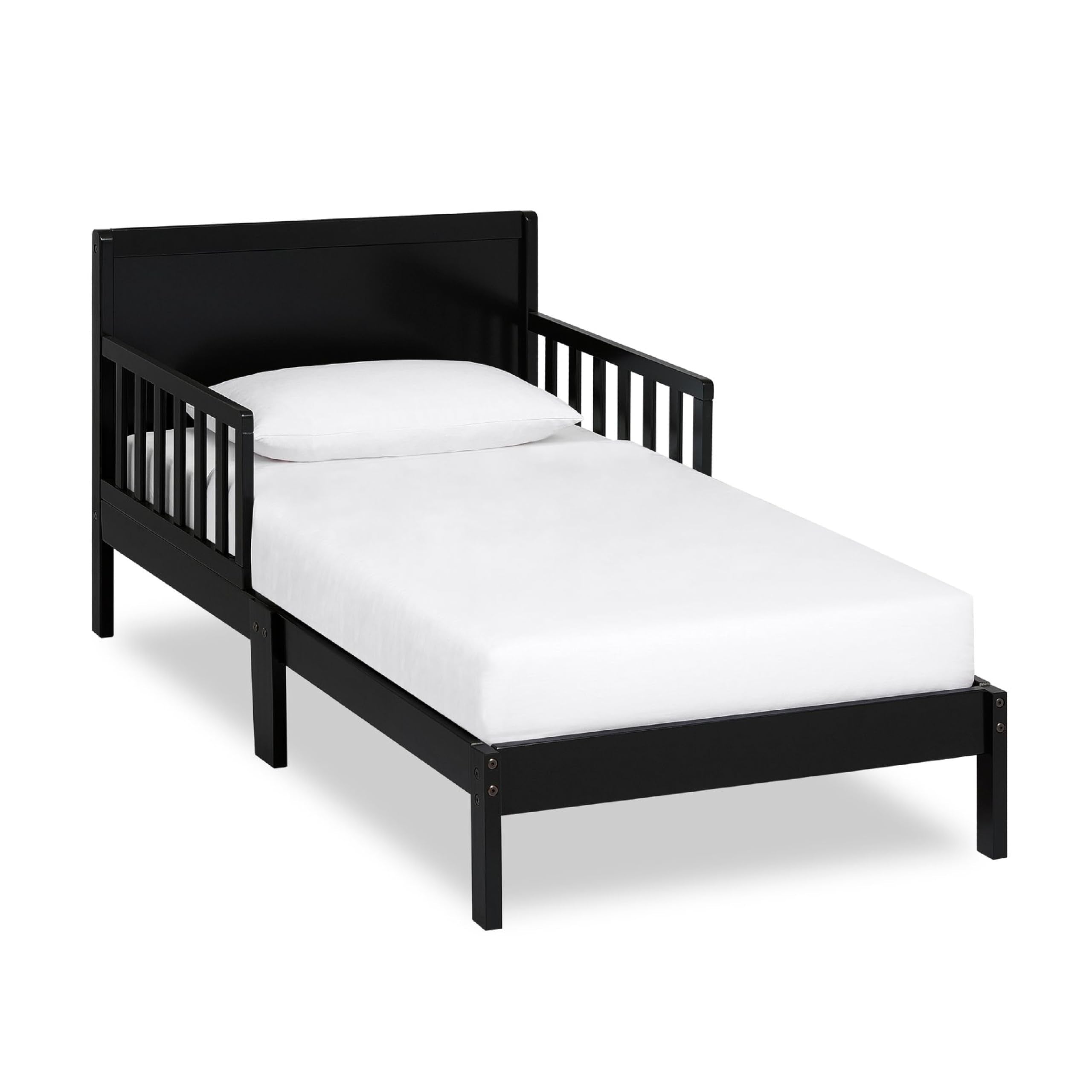 Dream On Me Brookside Toddler Bed In Black, Greenguard Gold Certified, JPMA Certified, Low To Floor Design, Non-Toxic Finish, Sa