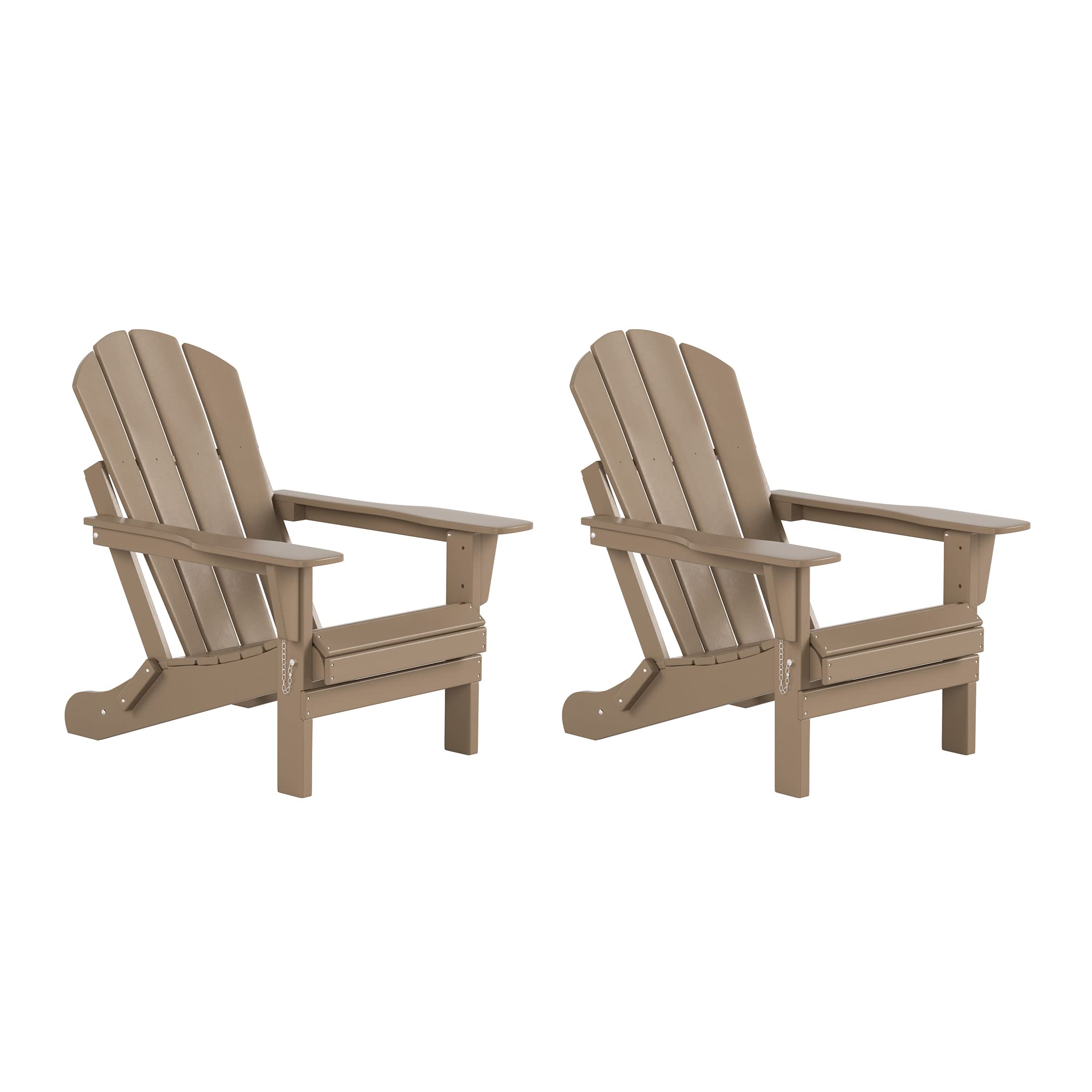 WestinTrends Outdoor Adirondack Chairs Set of 2, Plastic Fire Pit Chair, Weather Resistant Folding Patio Lawn Chair for Outside 