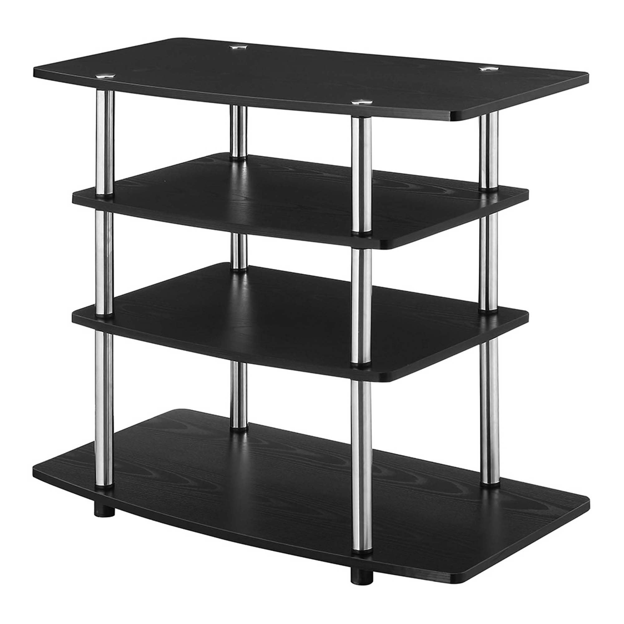 Convenience Concepts Designs2Go No Tools Highboy 4-Tier Stand 31.5 Entertainment Center 37 Inches, Modern TV Console with Shelve