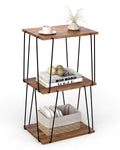 KJGKK Tall End Table, Small Side Table, 29 inch High Entryway Table, Bedside Table for Living Room, Bedroom and Office, Rustic B