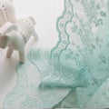 Aqua Sheer Curtains 63 Inch Length , Vintage Floral Lace Curtain Panels for Nursery Girls Kids Bedroom Seafoam Green Curtains Co