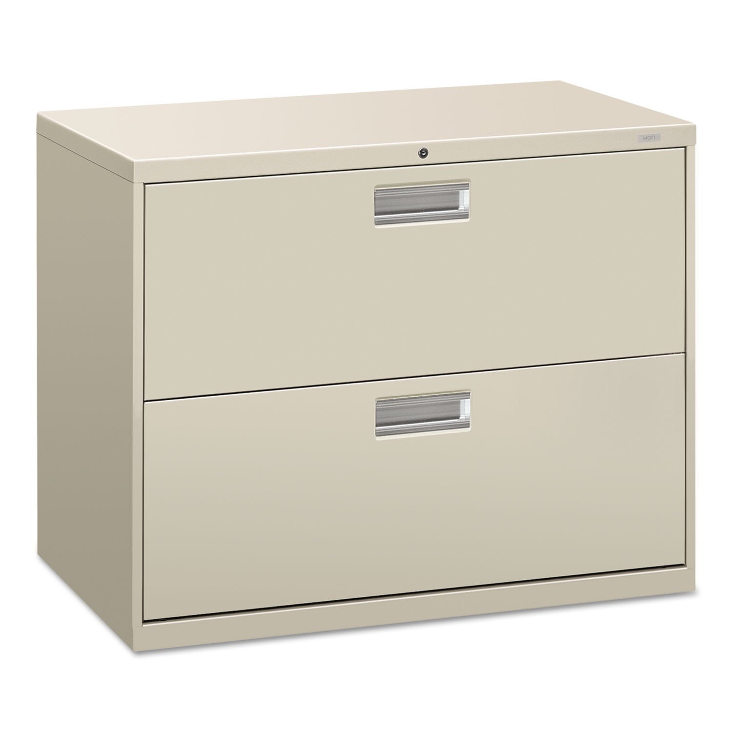HON Brigade 600 Series Lateral File, 2 Drawers, 36 W, Light Gray