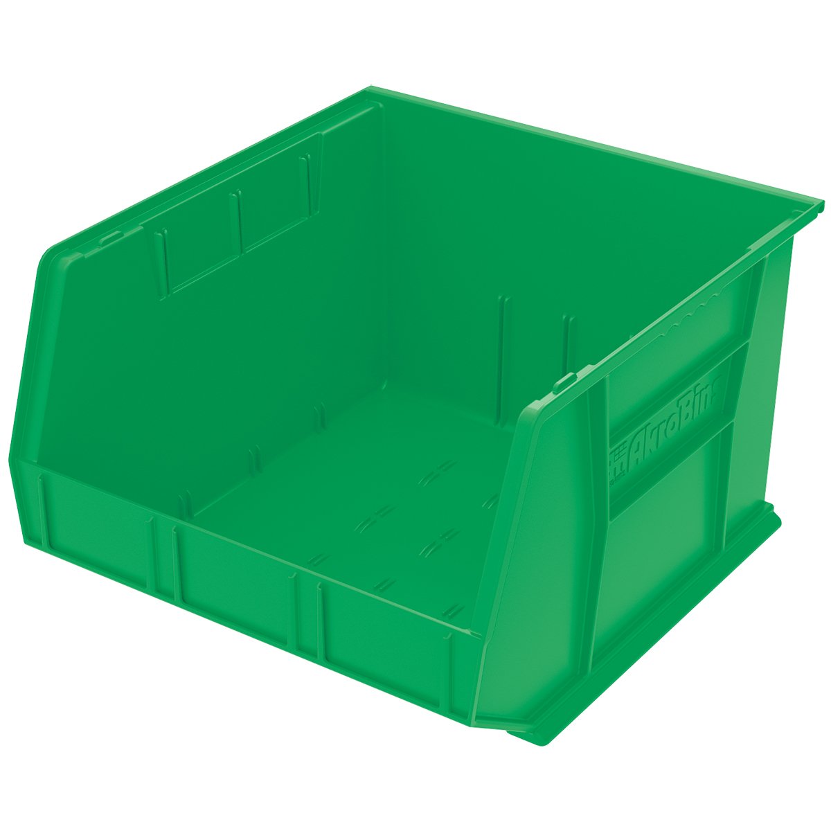 Akro-Mils 30270 AkroBins Plastic Storage Bin Hanging Stacking Containers, (18-Inch x 16-Inch x 11-Inch), Green, (3-Pack)
