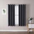ChrisDowa Grommet Room Darkening Curtains for Bedroom and Living Room - 2 Panels Set Thermal Insulated Blackout Curtains (Dark G