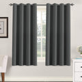 H.VERSAILTEX Blackout Grey Curtains for Bedroom/Living Room Thermal Insulated, 52 Wide x 63 Long Each Panel,Grommet Top (Set of 