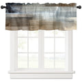 Brown Graffiti Art Valances for Windows Brown Gray White Oil Painting Art Abstract Rod Pocket Short Window Valance Curtains Home
