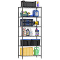 FDW 6-Shelf Adjustable,Storage Shelves Wire Shelving Shelving Unit Metal Shelves Storage Shelf,13 D x 23 W x 59 H,Black