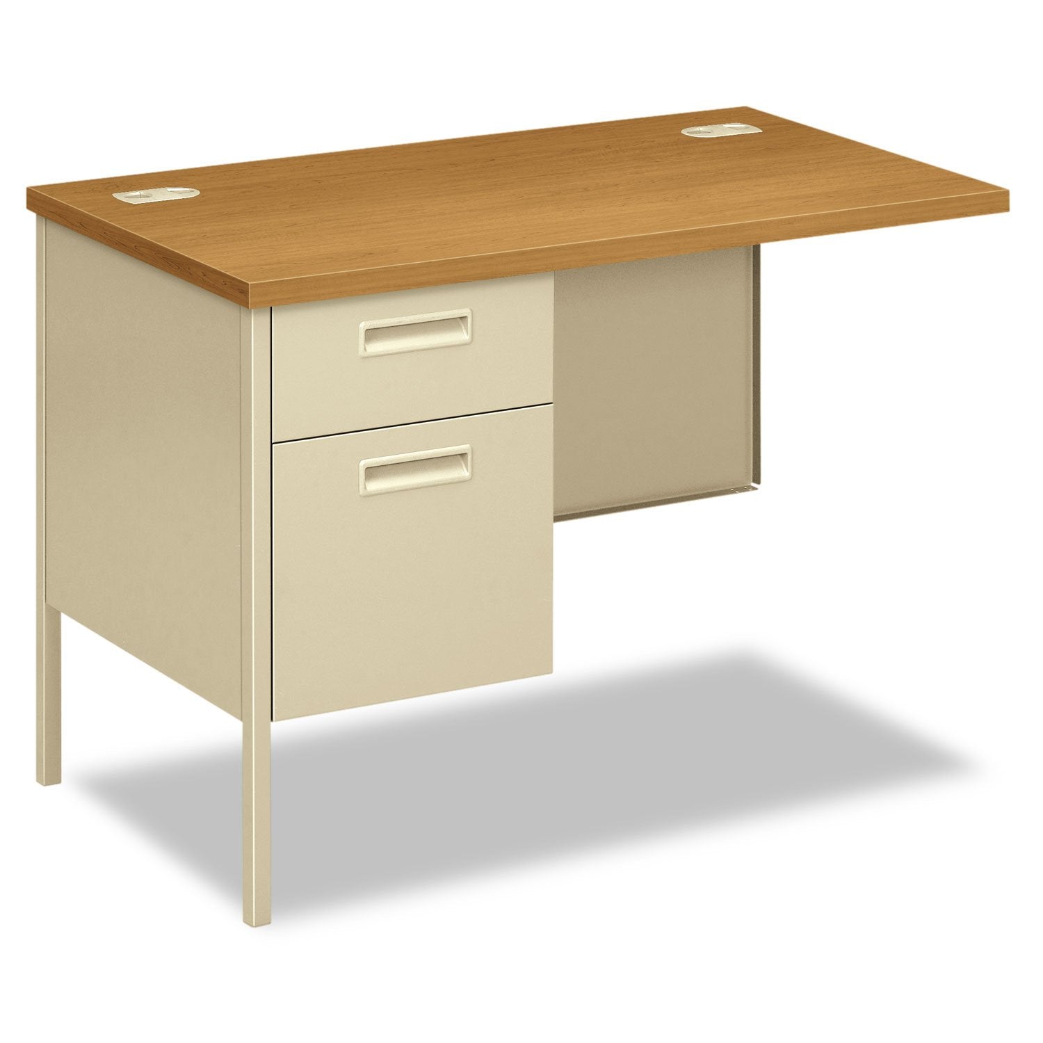 HON Metro Classic Series Workstation Return, Left, 42W X 24D X 29.5H, Harvest/Putty